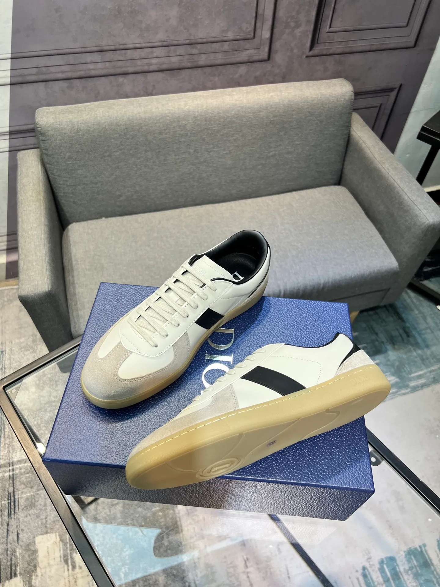 Men's men's shoes 💰560〖Audio⁠Di‎〗Dior2025⁠new‎ B01 training⁠德‎shoes Material⁠surface‎: layer⁠head‎leather⁠cow‎+lining cowhide‎ TPU original bottom⁠large⁠version‎ code number‎: male 39-45 <Male 38 46 done>